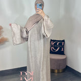 Abaya Lin, couleur taupe