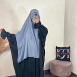 Khimar carré, couleur bleu pastel