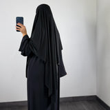 Abaya + khimar jersey, noir
