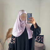 Hijab bambou, couleur violet pastel