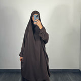 Jilbeb petit prix, couleur marron