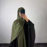 Maxi hijab jersey premium infroissable, kaki