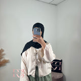 Blouse noeud, couleur beige