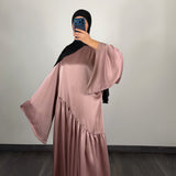 Abaya satin, taupe-rosé