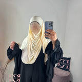 Hijab bambou, couleur jaune pastel