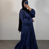 Robe cache-coeur, bleu marine