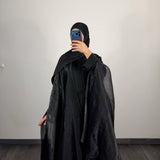 Sur-abaya organza noir