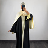 Kimono bi-color, noir/jaune