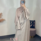 Abaya Lin, couleur taupe