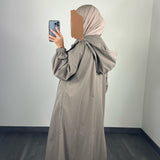 Parka imperméable longue, taupe