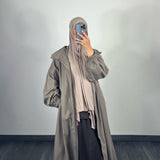 Parka imperméable longue, taupe