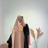 Maxi khimar à fentes, rose