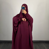 Jilbeb 2 pieces jupe soie de medine, couleur bordeaux