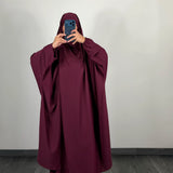 Jilbeb 2 pieces jupe soie de medine, couleur bordeaux