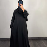 Abaya ambre, couleur noir