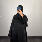 Abaya ambre, couleur noir