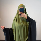 Khimar bambou, couleur kaki olive