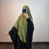 Khimar bambou, couleur kaki olive