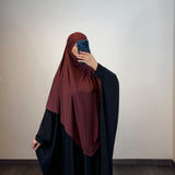 Khimar bambou, couleur bordeaux cuivre