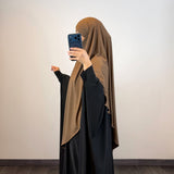 Khimar bambou, couleur marron café