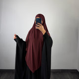 Khimar bambou, couleur bordeaux cuivre