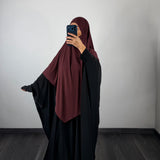 Khimar bambou, couleur bordeaux cuivre