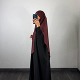 Khimar bambou, couleur bordeaux cuivre