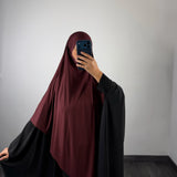 Khimar bambou, couleur bordeaux cuivre