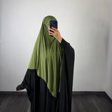 Khimar bambou, couleur kaki olive