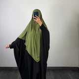 Khimar bambou, couleur kaki olive