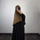 Khimar bambou, couleur marron café