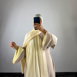 Hijab bambou, couleur jaune pastel