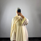 Hijab bambou, couleur jaune pastel