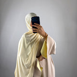 Hijab bambou, couleur jaune pastel