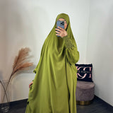 Jilbeb émirati 2 pièces jupe, couleur vert pistache