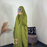 Jilbeb émirati 2 pièces jupe, couleur vert pistache
