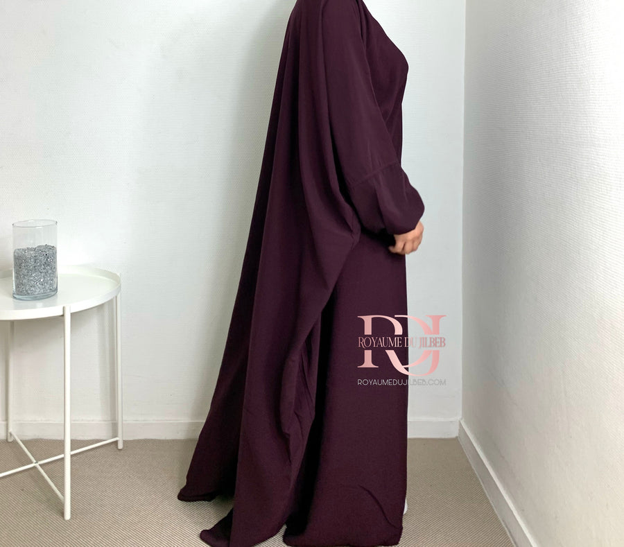 Abaya manches élastiques (plusieurs couleurs)