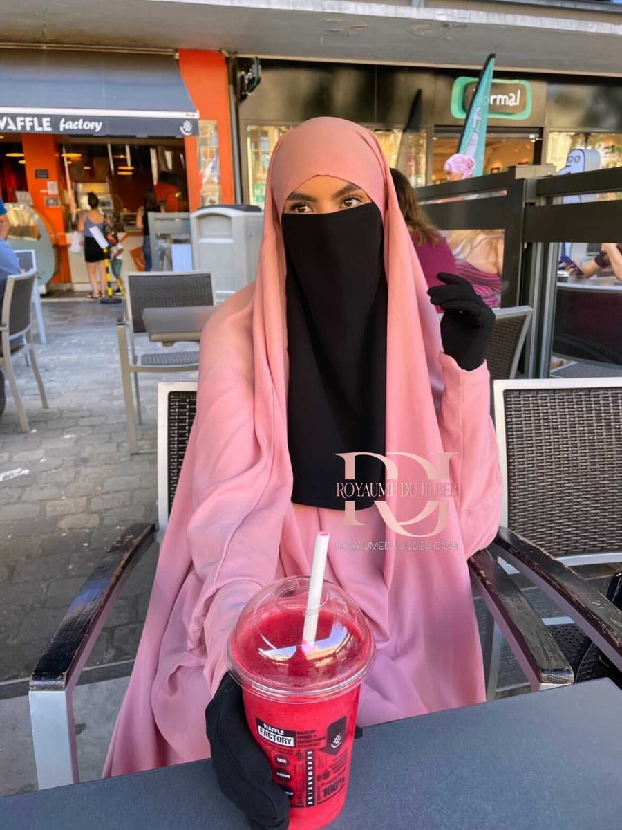 Half-Niqab soie de medine (plusieurs couleurs)