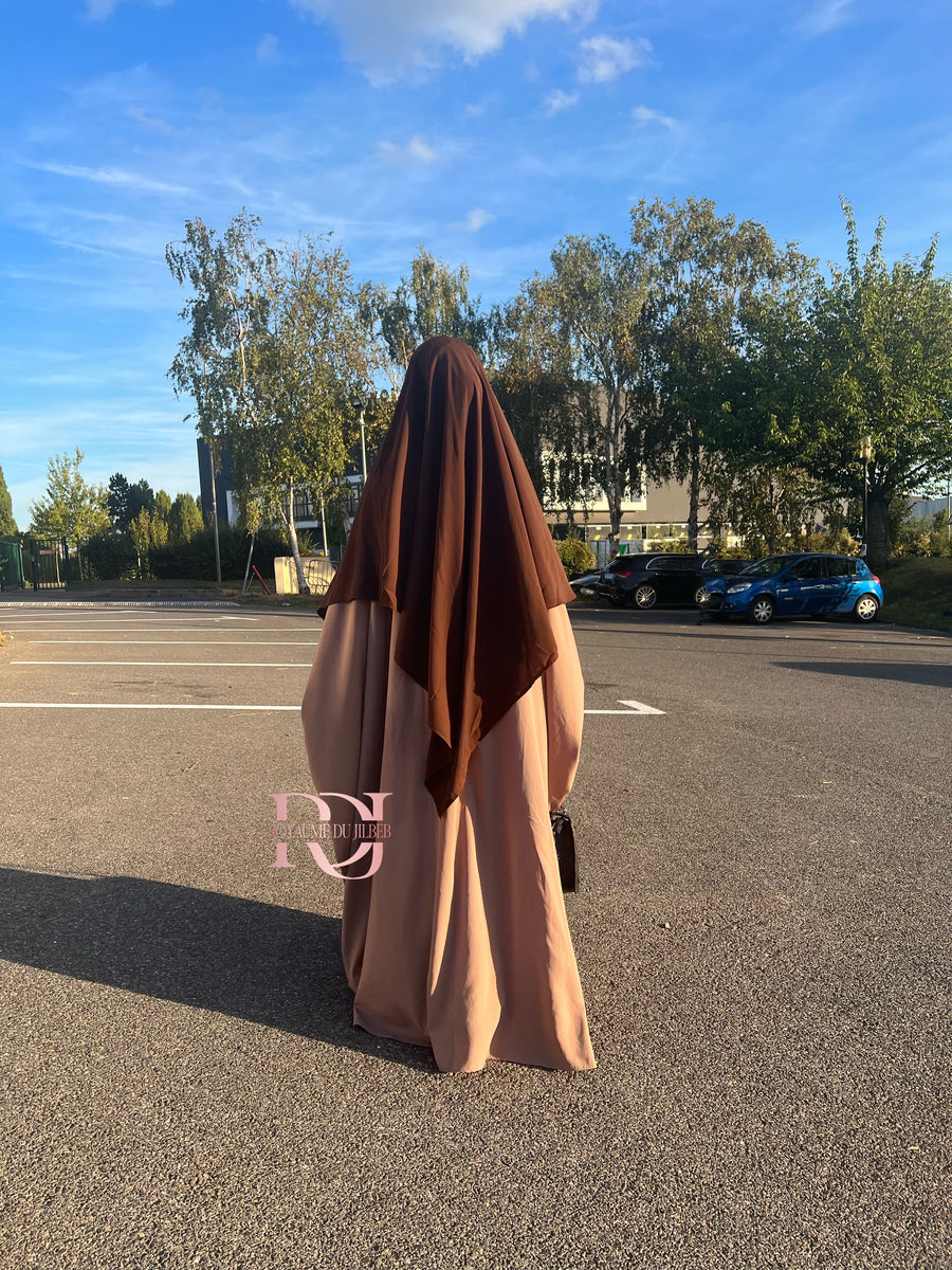 Abaya Saoudienne Binta (WhoolPeach Premium) couleur Taupe Nude