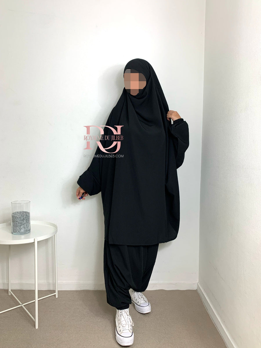 Jilbeb 2 pieces harem pants, black color